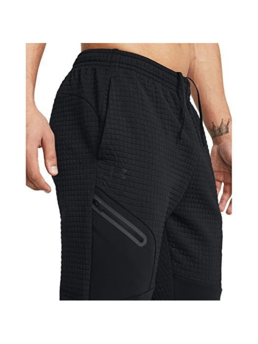 Under Armour Unstoppable Fleece Grid Joggers Men's Size Small Black 1386544-001